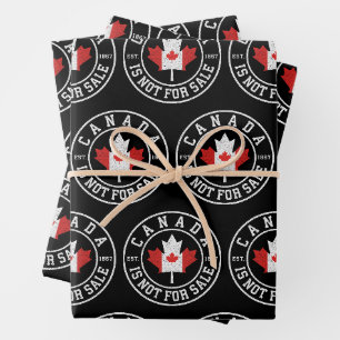 Canada is Not For Sale EST. 1867 Proud Canadian Wrapping Paper Sheet