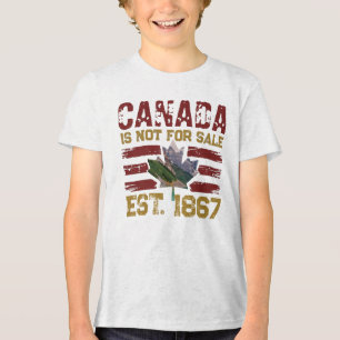 Canada Is Not for Sale Est 1867 Vintage Grunge  Tri-Blend Shirt