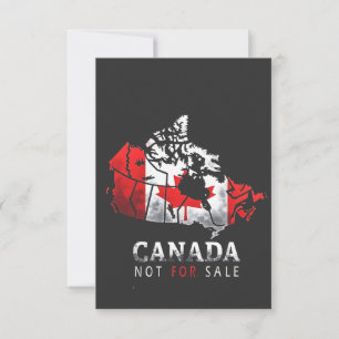 Canada Is Not for Sale Funny Trump America RSVP Card