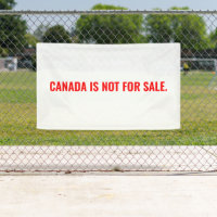 Canada is not for sale minimalist white red text
