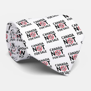 Canada Is not for Sale Proud Canadian Maple Leaf Tie