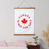 Canada is not for sale red maple leaf typography