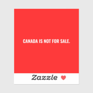 Canada is not for sale red minimalist typography