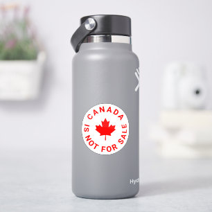 Canada is not for sale text red maple leaf round
