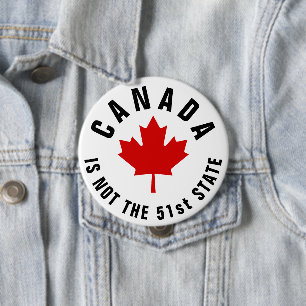 Canada Is Not The 51st State 10 Cm Round Badge