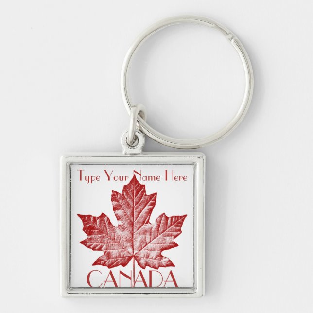 Canada Key Chain Personalised Canada Flag Souvenir (Front)