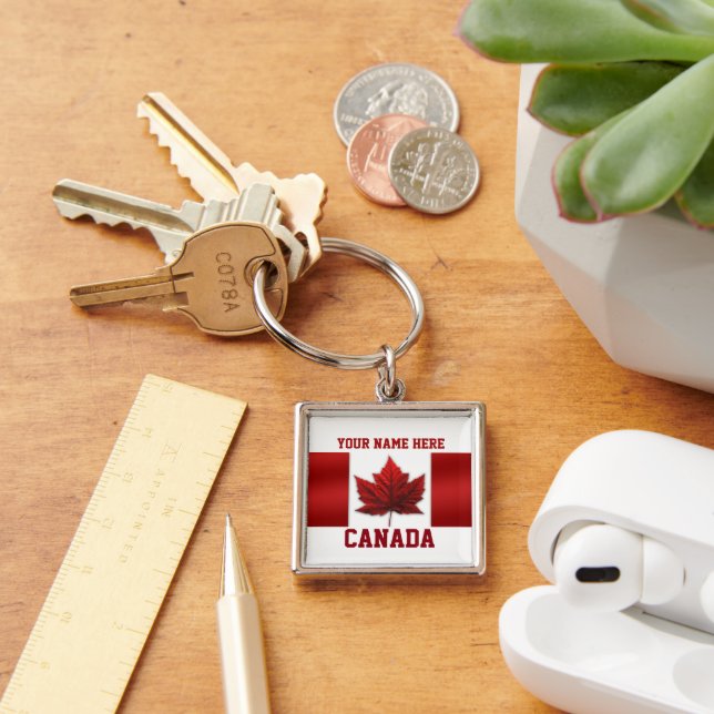 Canada Key Chain Personalised Canada Keychain (Desk)