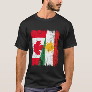 Canada Kurdistan Half Flag Canadian Kurdish Jersey T-Shirt