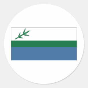 Canada Labrador local flag Classic Round Sticker