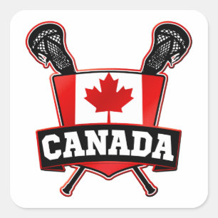 Canada Lacrosse Logo Square Sticker