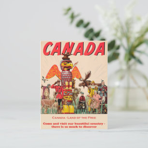 Canada - Land of the Free Postcard