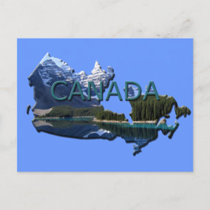 Canada Landscape Map Postcard