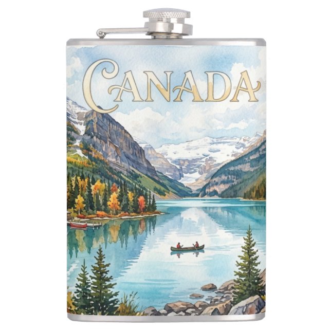 CANADA. Landscape. Vinyl Wrapped Flask (Front)