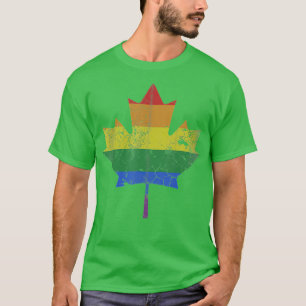 Canada LGB Pride  LGBQ Canadian Maple Leaf  T-Shirt