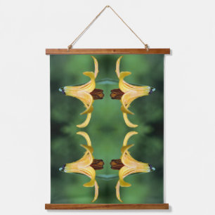 Canada Lily And Firefly Abstract Hanging Tapestry