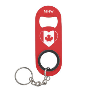 Canada Love custom monogram bottle opener