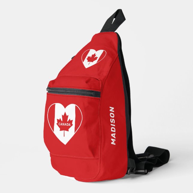 CANADA Love custom name Sling Bag (Right Corner)