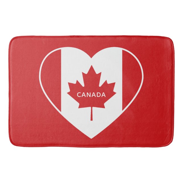 Canada Love custom text bath mats (Front)