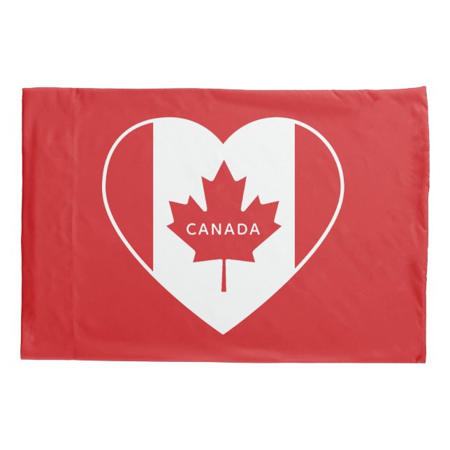 Canada Love custom text pillowcases (Back)