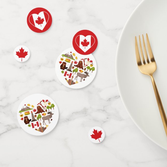 Canada Love table confetti (Group)
