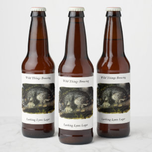 Canada Lynx (Lynx Canadensis) (Canadian Lynx) Beer Bottle Label