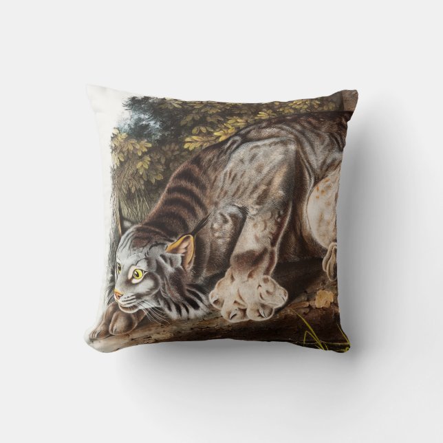 Canada Lynx (Lynx Canadensis) Illustration Cushion (Front)