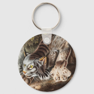 Canada Lynx (Lynx Canadensis) Illustration Key Ring