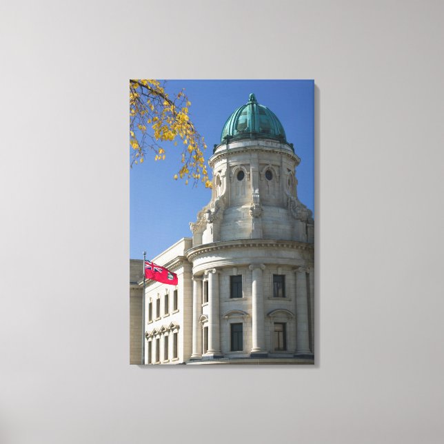 CANADA, Manitoba, Winnipeg: The Law Courts, Canvas Print (Front)