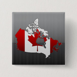 Canada: Map 15 Cm Square Badge