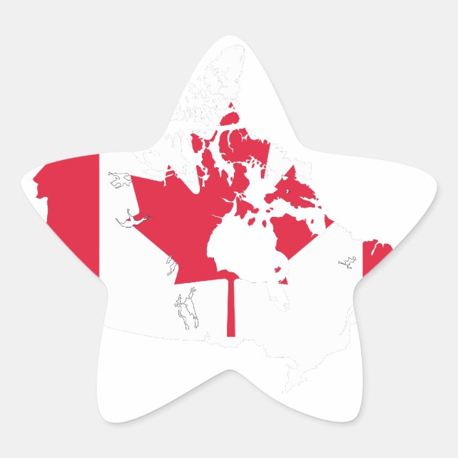 Canada map and flag - sticker (Front)