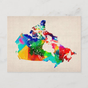 Canada Map Postcard