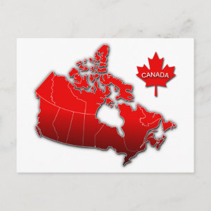 CANADA MAP POSTCARD