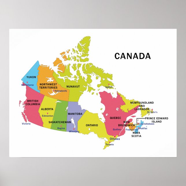 Canada Map poster (Front)