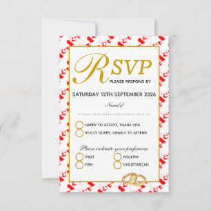 CANADA MAPLE Christian Wedding RSVP Response Card