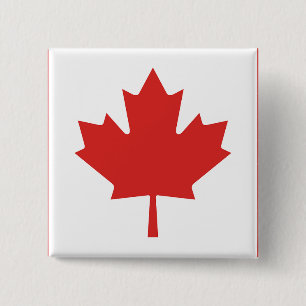 Canada Maple Leaf  15 Cm Square Badge