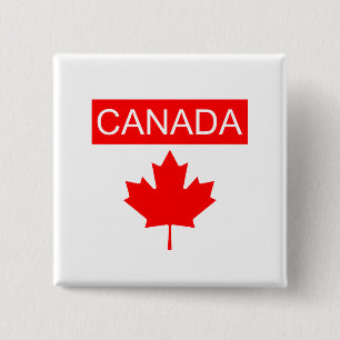 Canada Maple Leaf 15 Cm Square Badge