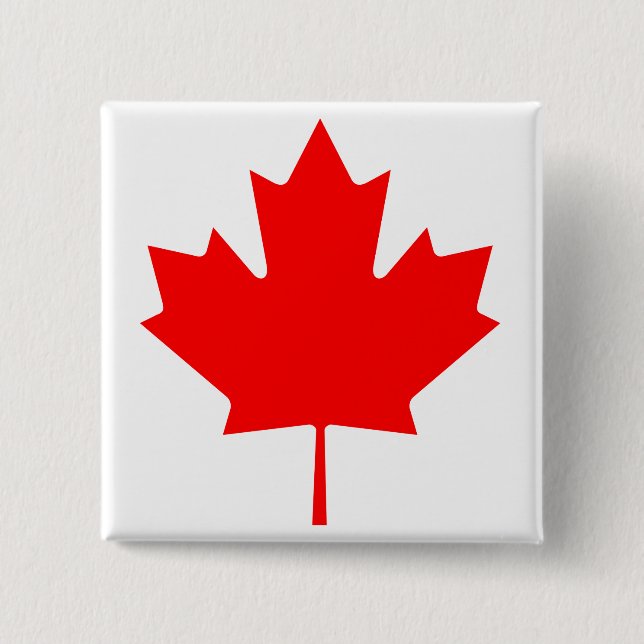 Canada Maple Leaf 15 Cm Square Badge (Front)