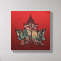 Canada Maple Leaf Art Prints - Canvas