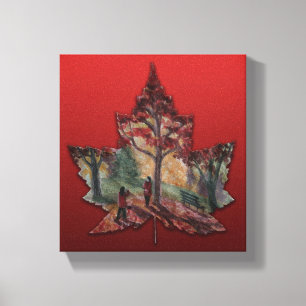 Canada Maple Leaf Art Prints - Canvas