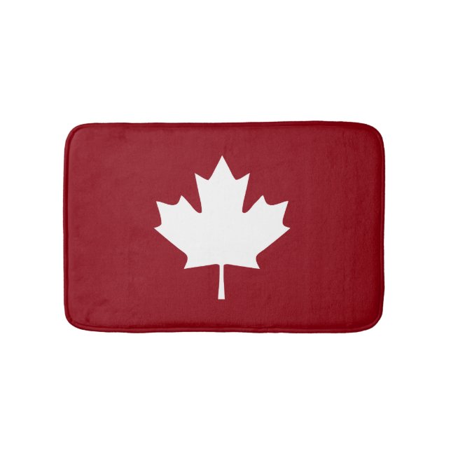 Canada Maple Leaf Bath Mat (Front)