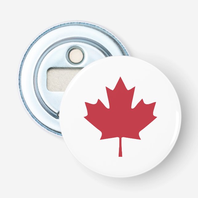 Canada Maple Leaf Bottle Opener Magnet (Front)