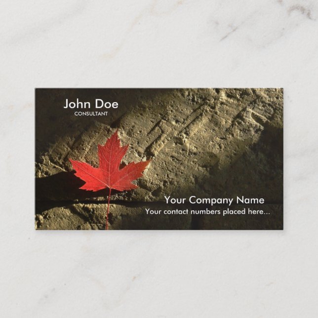 Canada Maple Leaf Business Card (Front)