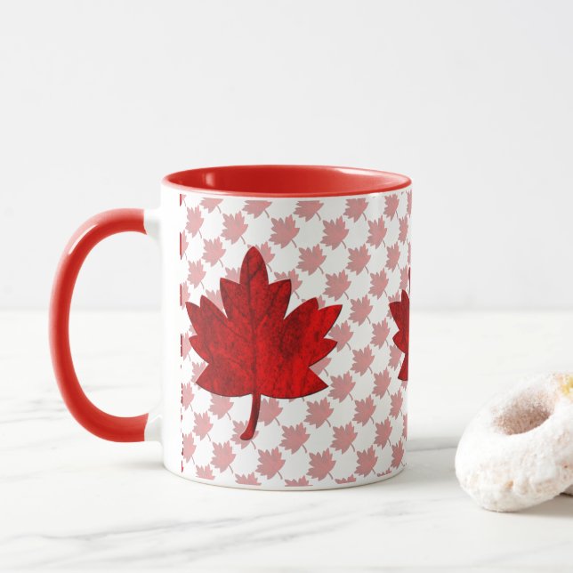 Canada-Maple Leaf by Shirley Taylor Mug (With Donut)