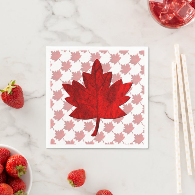 Canada-Maple Leaf by Shirley Taylor Napkin (Insitu)