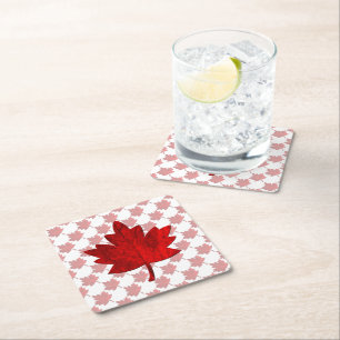 Canada-Maple Leaf by Shirley Taylor Square Paper Coaster