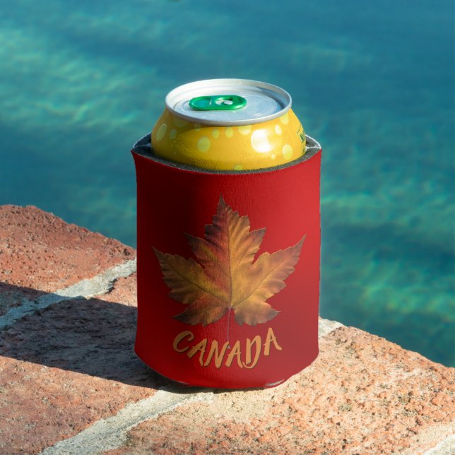 Canada Maple Leaf Can Cooler Personalised Gifts (In Situ Pool)