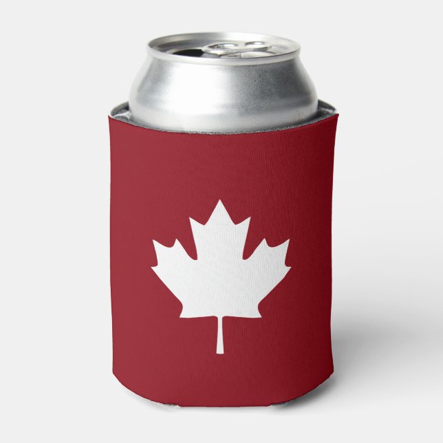 Canada Maple Leaf Can Cooler - Reverse Colours (Can Front)