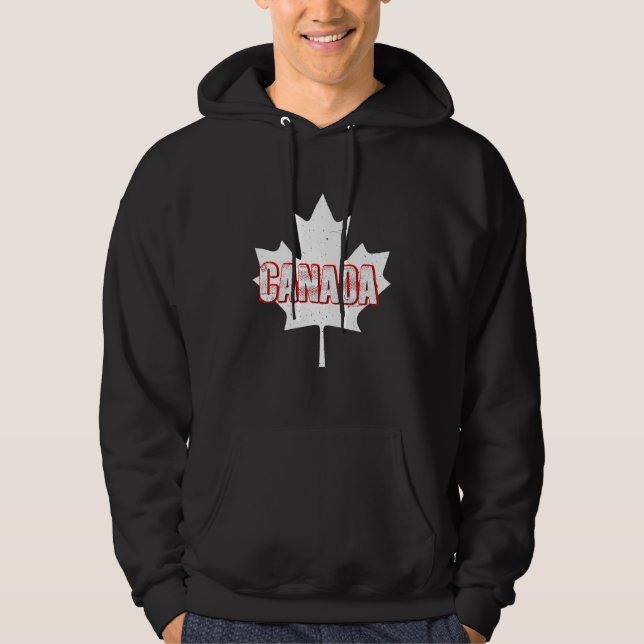 Canada Maple Leaf Canadian Flag Hoodie (Front)