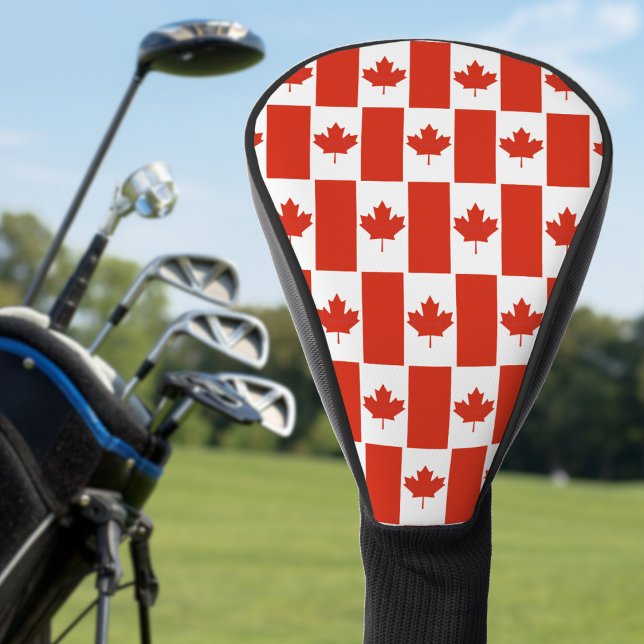 Canada Maple Leaf Canadian Flag Pattern Golf Head Cover (Canada Canadian flag pattern golf head cover)