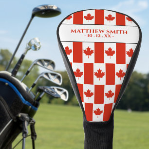 Canada Maple Leaf Canadian Flag Pattern Name Golf Head Cover